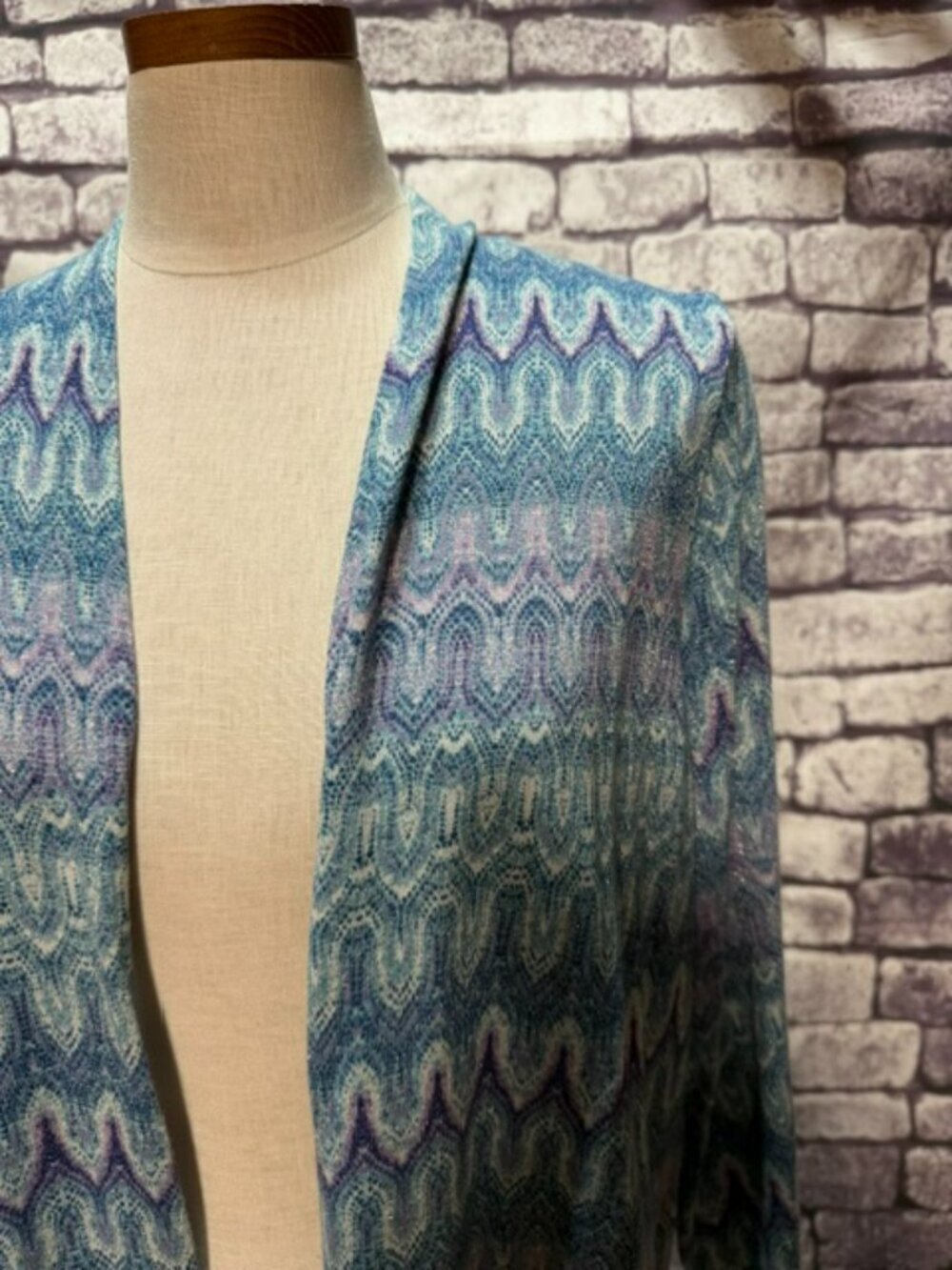 Chico's Purple & Blue No Close Cardigan Sweater Size XL - Picture 2 of 9